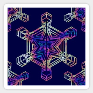 Snowflake Deep Blue Sticker